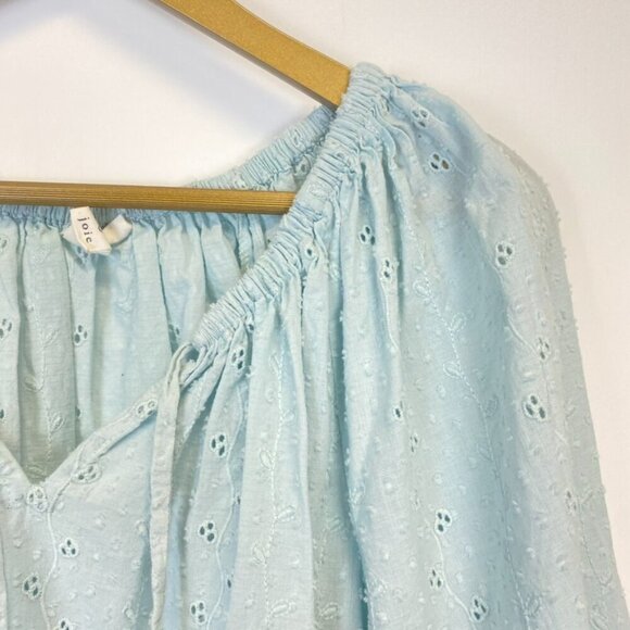 Joie Blue Eyelet Blouse - Picture 4 of 8